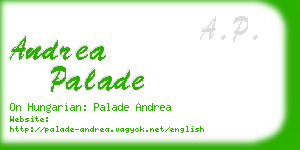 andrea palade business card